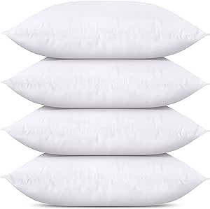 Utopia Bedding Throw Pillows (Set of 4, White), 14 x 22 Inches Pillows for Sofa, Bed and Couch Decorative Stuffer Pillows
